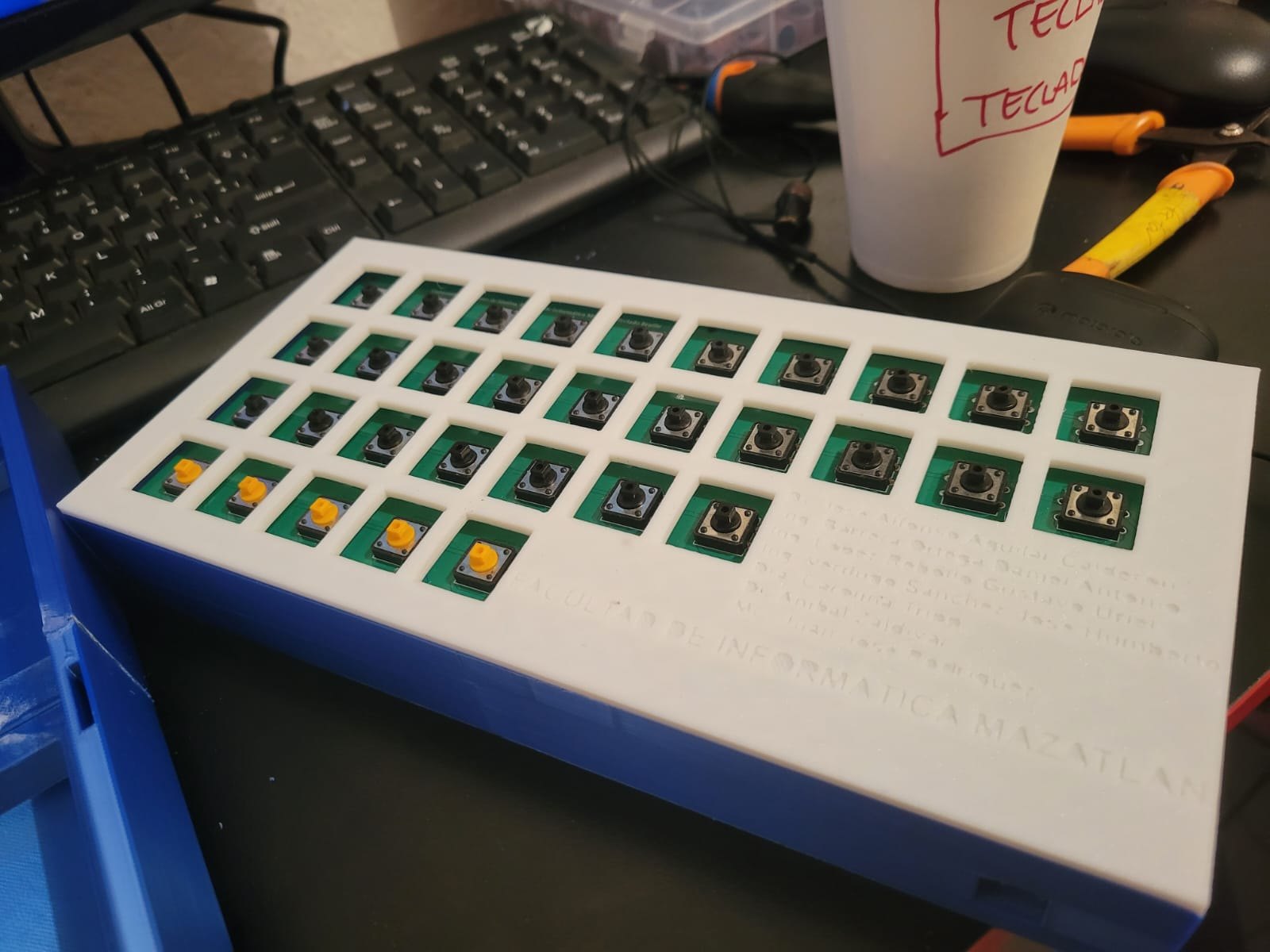 Prototipo del teclado Braille TCB 2.0